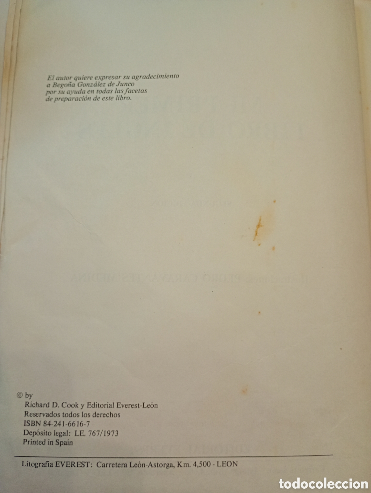 Libros de segunda mano: Mi primer libro de ingl&eacute;s. Richard D. Cook. Everest, 1973 - Foto 3