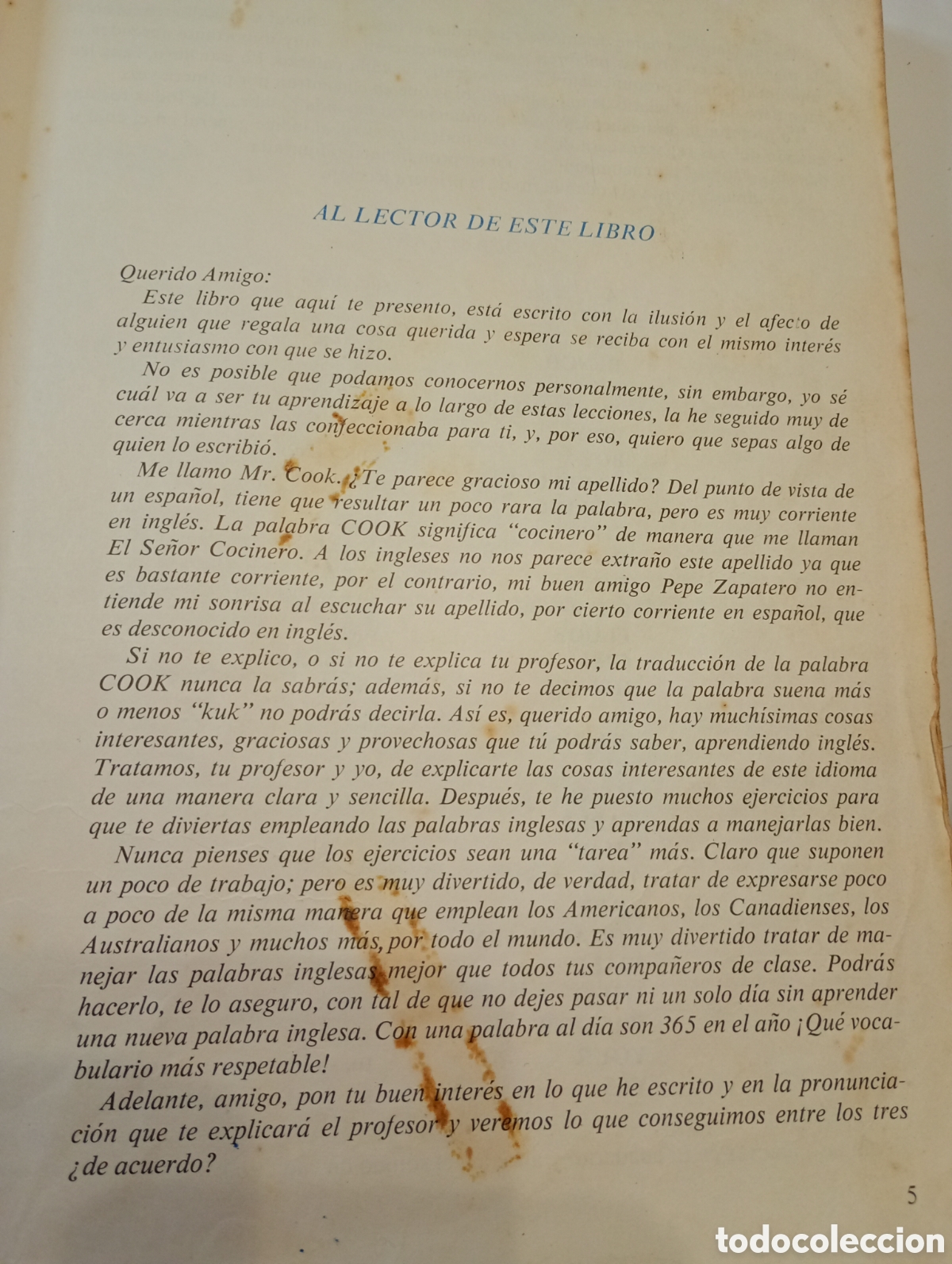 Libros de segunda mano: Mi primer libro de ingl&eacute;s. Richard D. Cook. Everest, 1973 - Foto 4