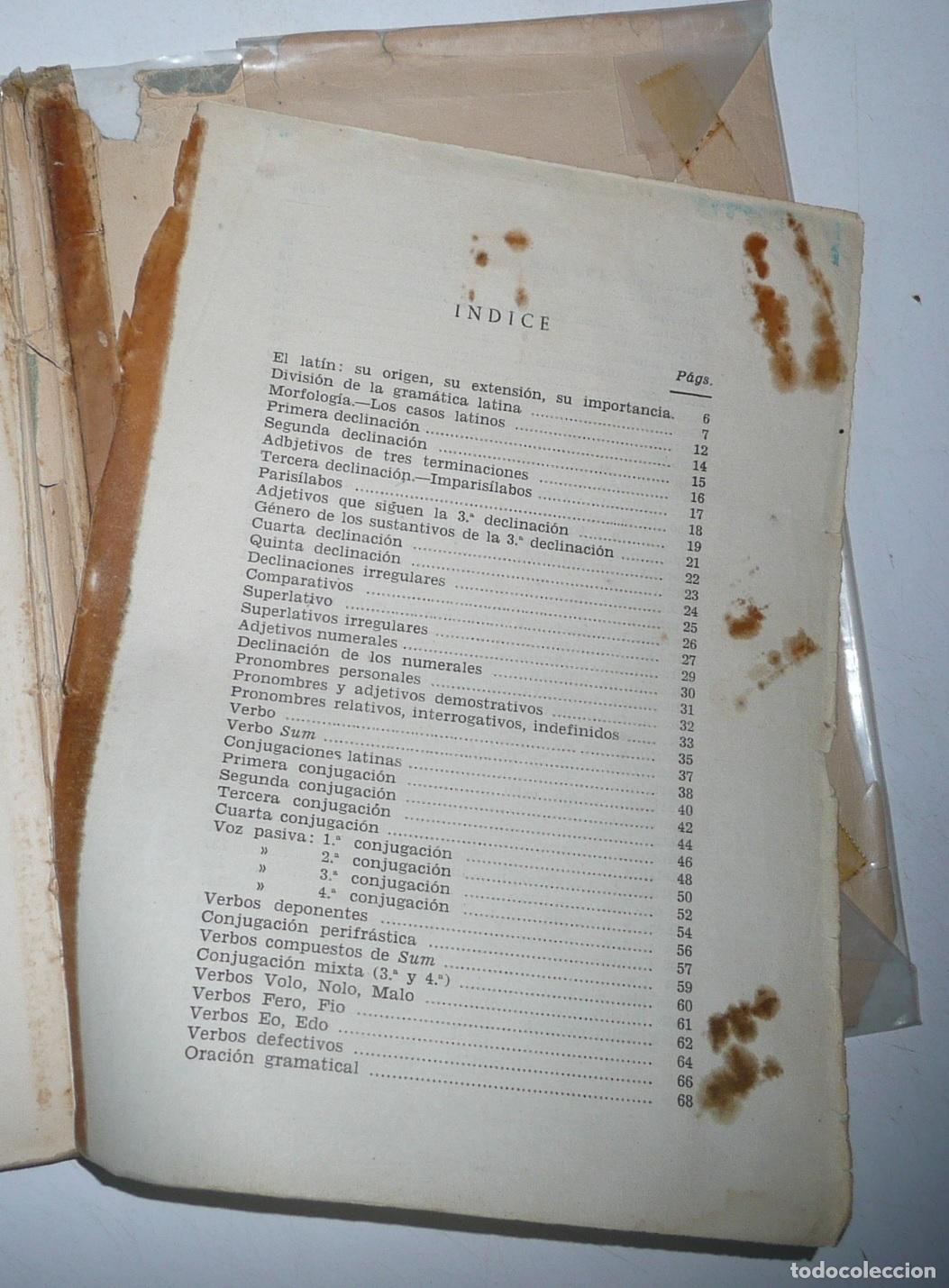 Libros de segunda mano: Lat&iacute;n. Gram&aacute;tica Latina. Plan 1957 (Bru&ntilde;o, 1960) - Foto 6