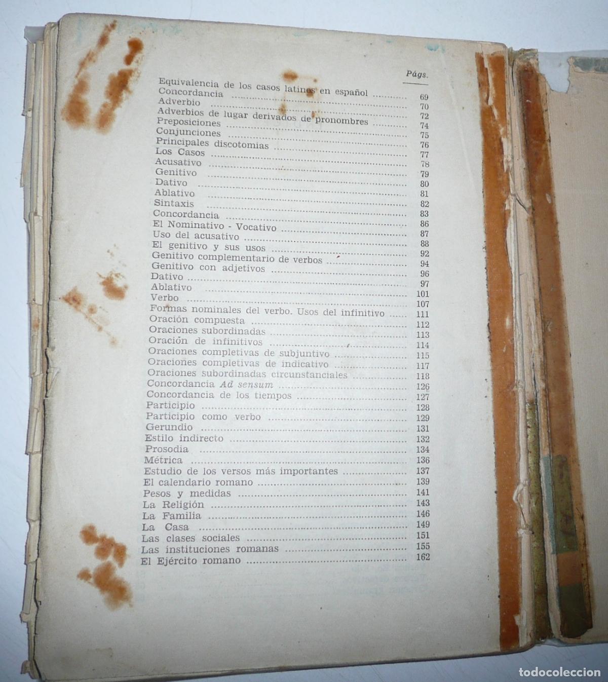 Libros de segunda mano: Lat&iacute;n. Gram&aacute;tica Latina. Plan 1957 (Bru&ntilde;o, 1960) - Foto 7