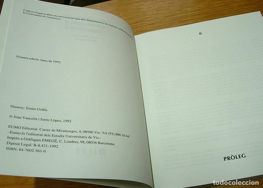 Libros de segunda mano: Libro Programaci&oacute; : Introducci&oacute; a lAlgor&iacute;smica Eumo Editorial 1&ordf;Edici&oacute; Mar&ccedil; 1992 en Catal&agrave; - Foto 3