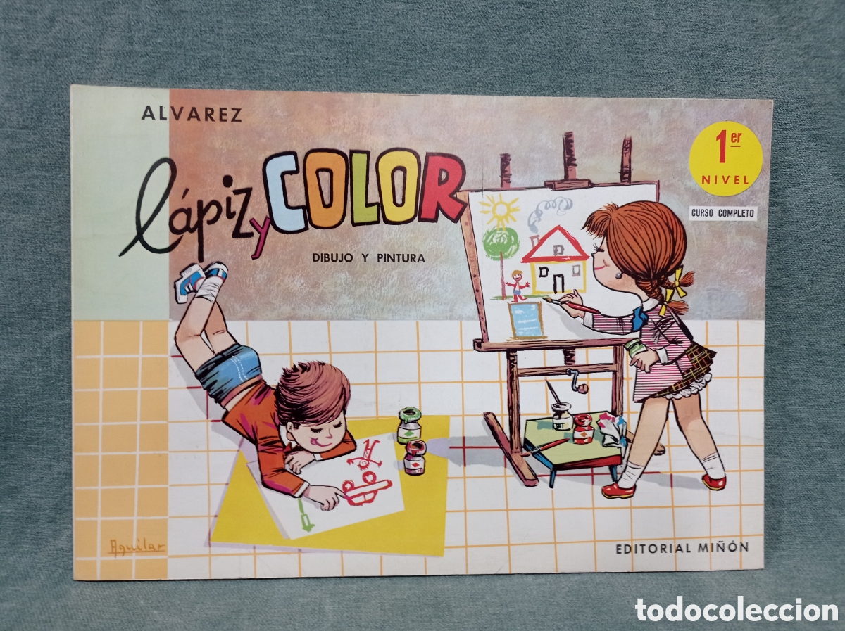 Gebrauchte B&uuml;cher: L&Aacute;PIZ Y COLOR N&ordm; 1 - CARTILLA ESCOLAR DE DIBUJO Y PINTURA - &Aacute;LVAREZ - ED. MI&Ntilde;&Oacute;N