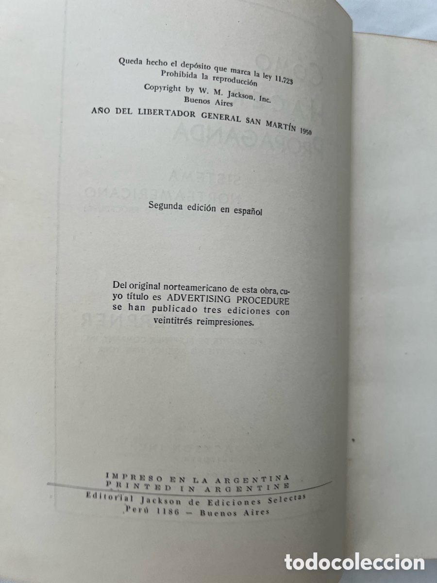 Libros de segunda mano: &rdquo;C&oacute;mo hacer propaganda&rdquo;, Otto Kleppner (1950) - Foto 4