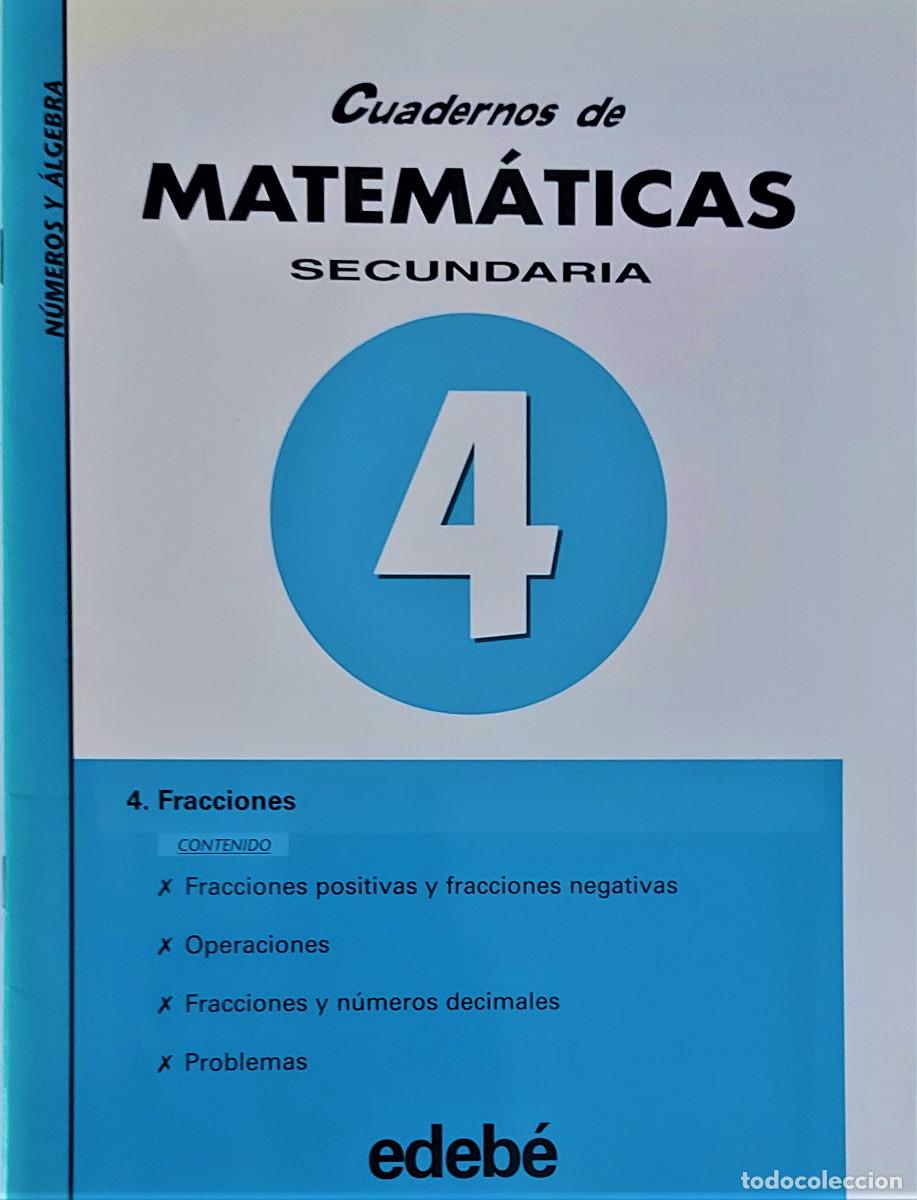 Libros de segunda mano: CUADERNOS DE MATEM&Aacute;TICAS. SECUNDARIA ( 6 CUADENOS ). EDEB&Eacute; - Foto 4