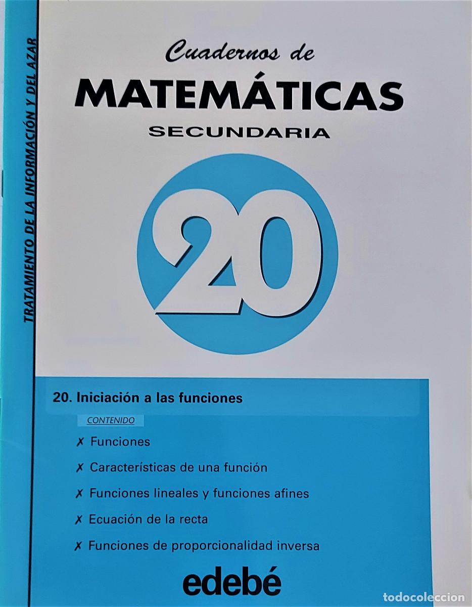 Libros de segunda mano: CUADERNOS DE MATEM&Aacute;TICAS. SECUNDARIA ( 6 CUADENOS ). EDEB&Eacute; - Foto 8