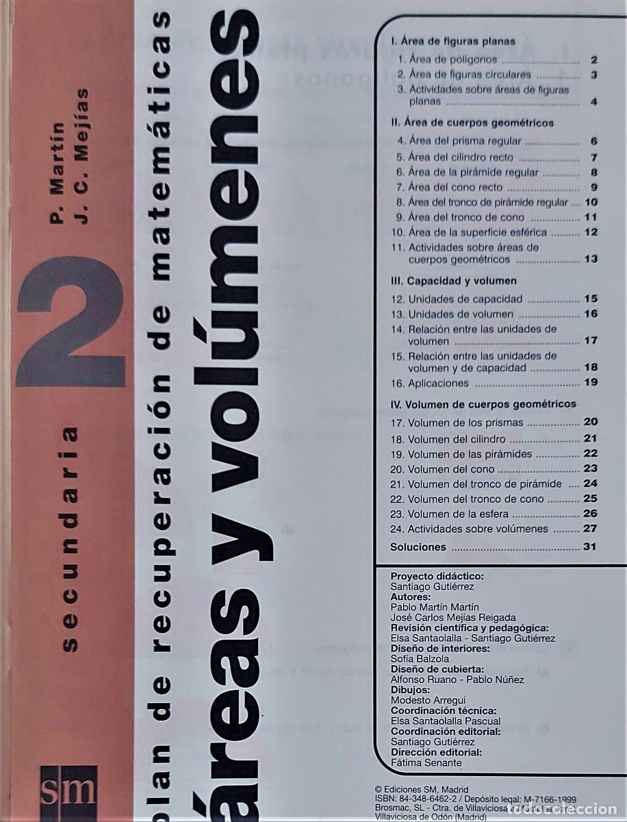 Libros de segunda mano: CUADERNOS DE MATEM&Aacute;TICAS 2&ordm; E.S.O. - EDITORIAL SM - N&Uacute;MEROS 1,3,6 - Foto 12