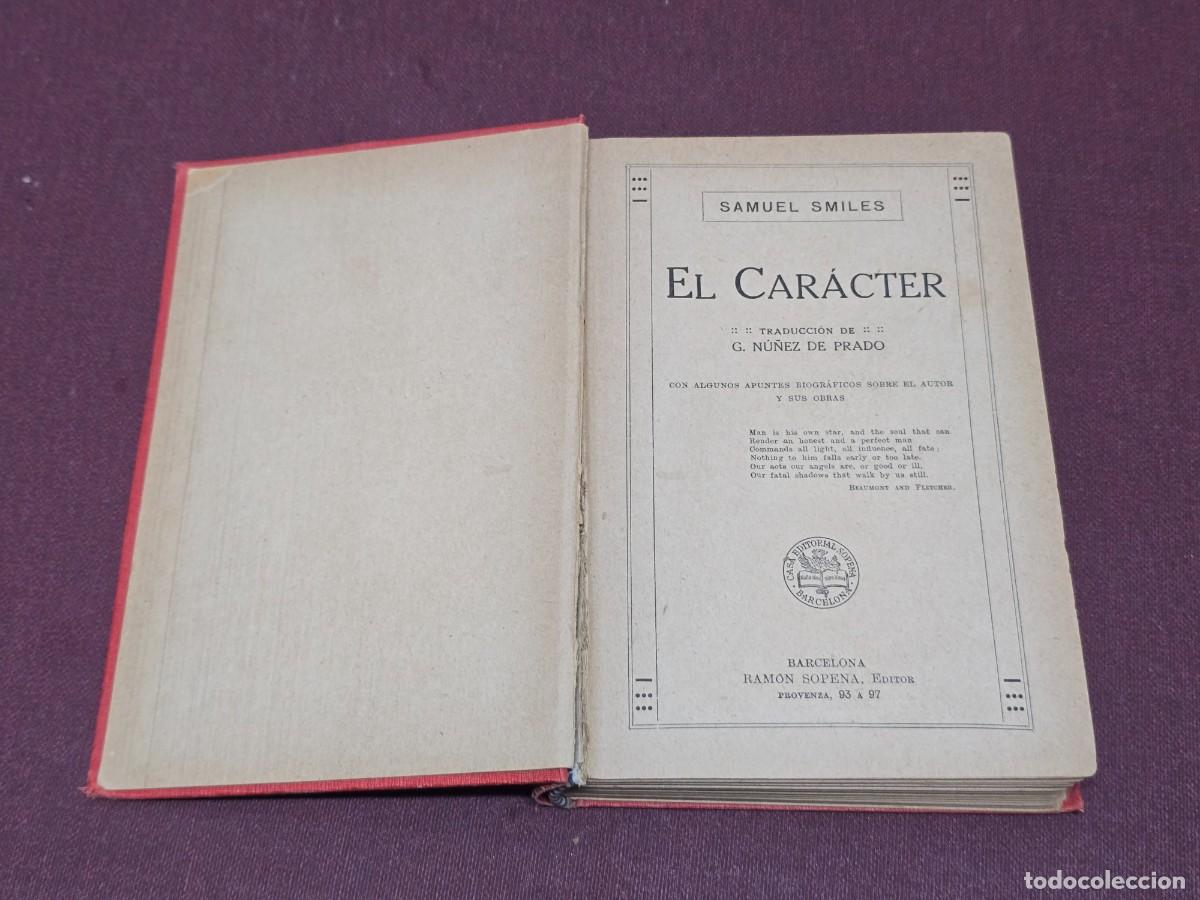 Libros de segunda mano: El Car&aacute;cter - Samuel Smiles. / Ram&oacute;n Sopena - Foto 4