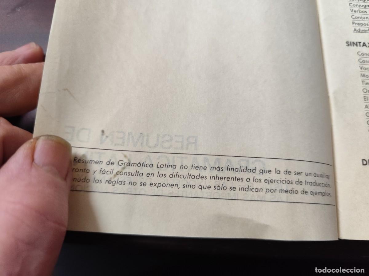 Libros de segunda mano: RESUMEN DE GRAMATICA LATINA / / CJA 448 / - Foto 5