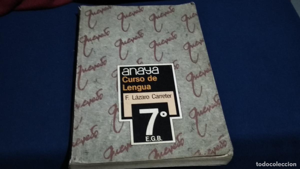Libros de segunda mano: Libro de Texto Curso de Lengua 7 EGB Anaya 1983 - Foto 1