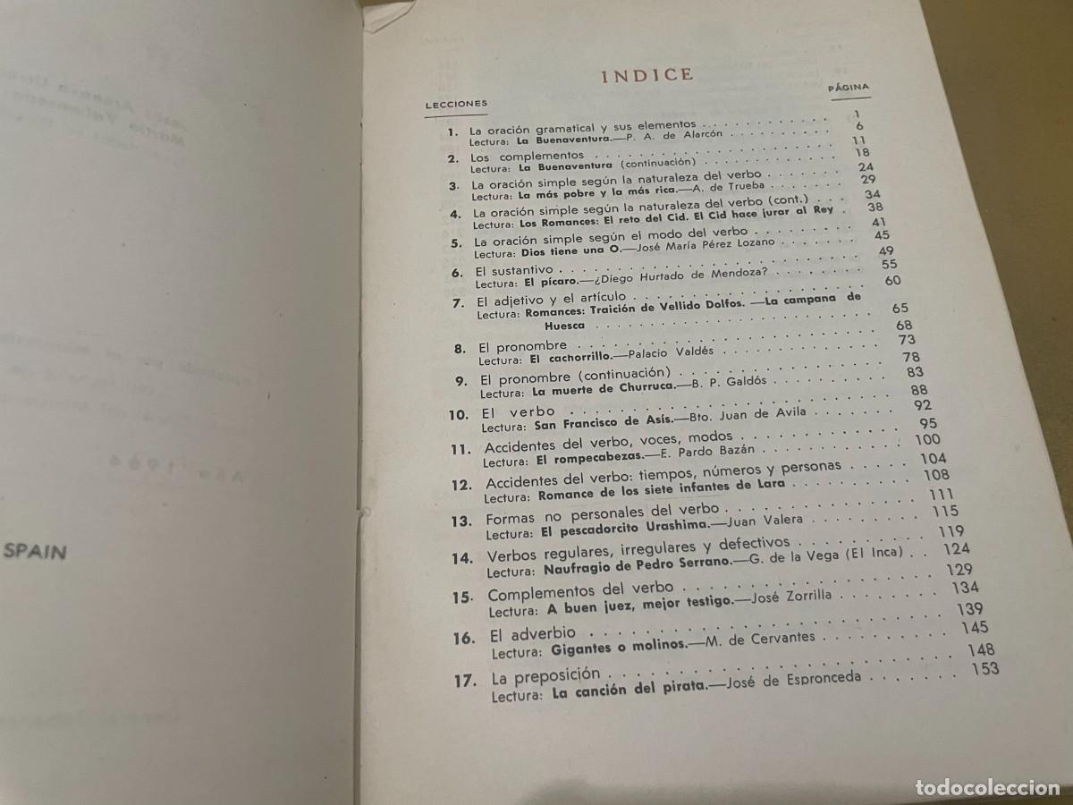 Libros de segunda mano: LIBRO ESPA&Ntilde;OL 2&ordm; DE BACHILLERATO EDICIONES SM 1964 BIEN CONSERVADO - Foto 3
