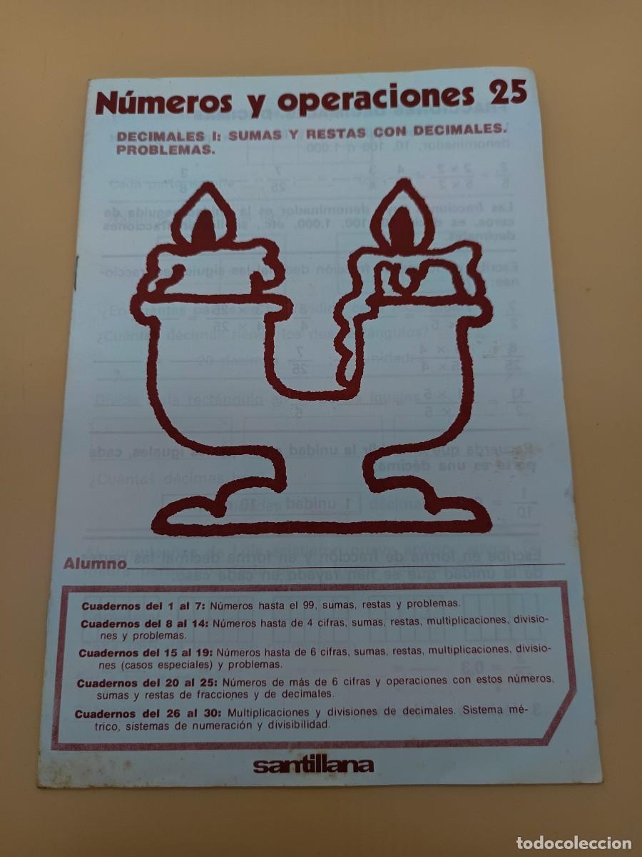 Libros de segunda mano: NUMEROS Y OPERACIONES N.25-SANTILLANA - Foto 1