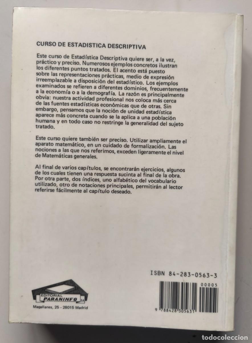 Libros de segunda mano: Curso de estad&iacute;stica descriptiva G. Calot - Foto 2