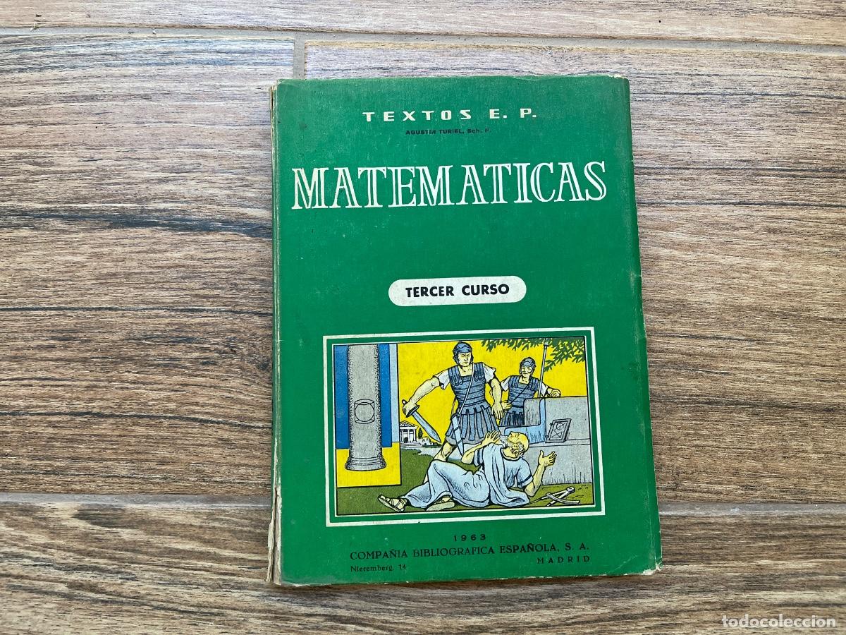 Libros de segunda mano: MATEMATICAS. TERCER CURSO. AGUSTIN TURIEL. TEXTOS - Foto 1