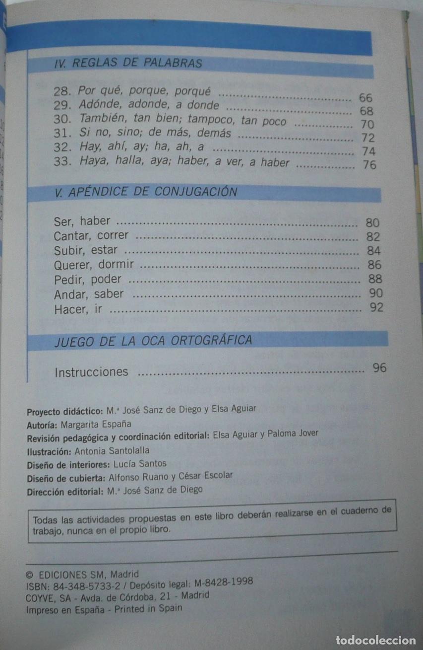 Libros de segunda mano: Ortograf&iacute;a b&aacute;sica. Primaria. (Ediciones SM, 1998) - Foto 3