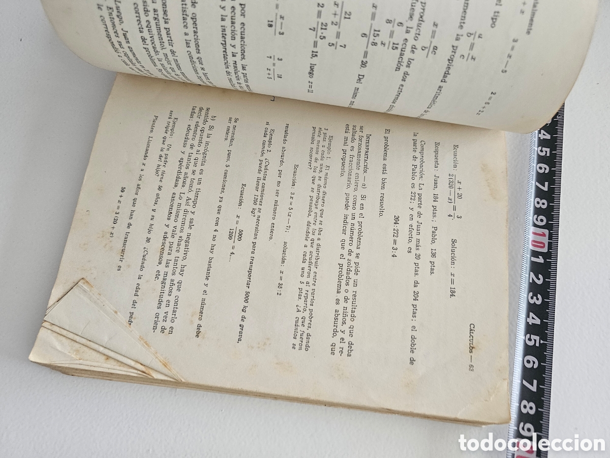 Libros de segunda mano: Libro escolar C&aacute;lculos de R. Rodr&iacute;guez Vidal 1964 - Foto 9