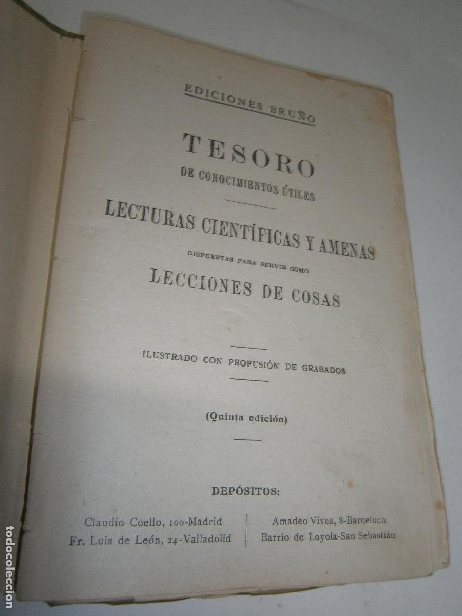 Libros de segunda mano: ANTIGUO LIBRO DE TEXTO - TESORO DE CONOCIMIENTOS UTILES - Foto 3