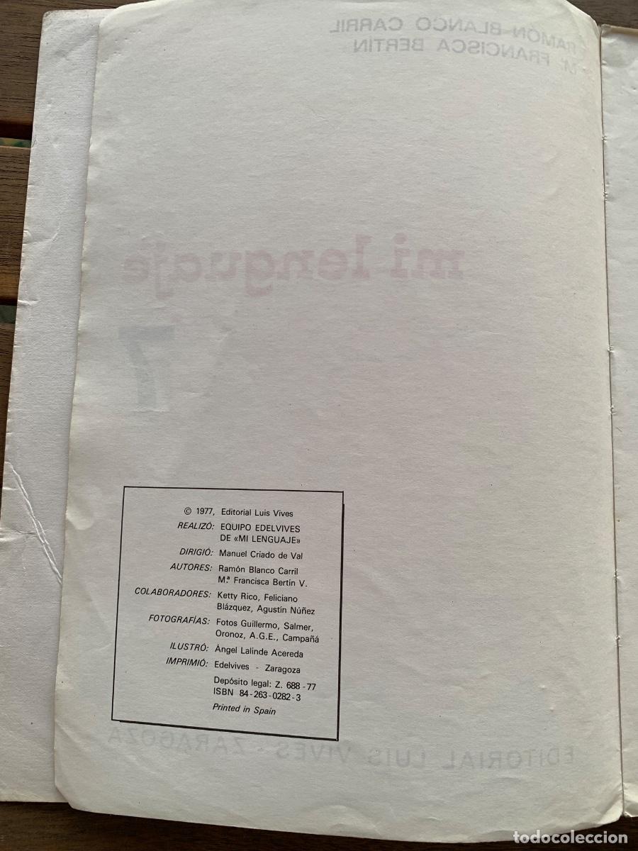 Libros de segunda mano: Mi lenguaje 7&ordm; EGB Edelvives - Foto 3