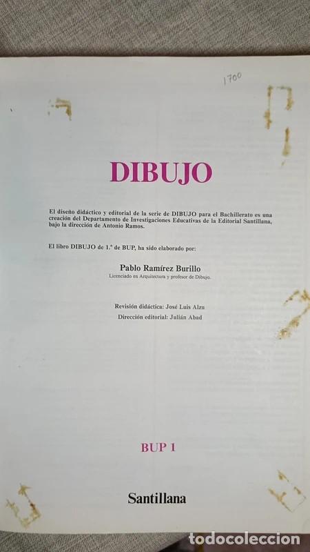 Libros de segunda mano: Dibujo BUP 1 Santillana - Foto 3