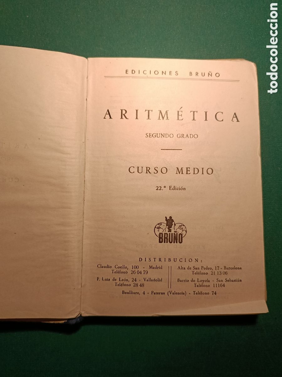 Libros de segunda mano: ARITMETICA - 2&ordm; GRADO - EDICIONES BRU&Ntilde;O - CURSO MEDIO - 22&ordm; EDICI&Oacute;N - Foto 3