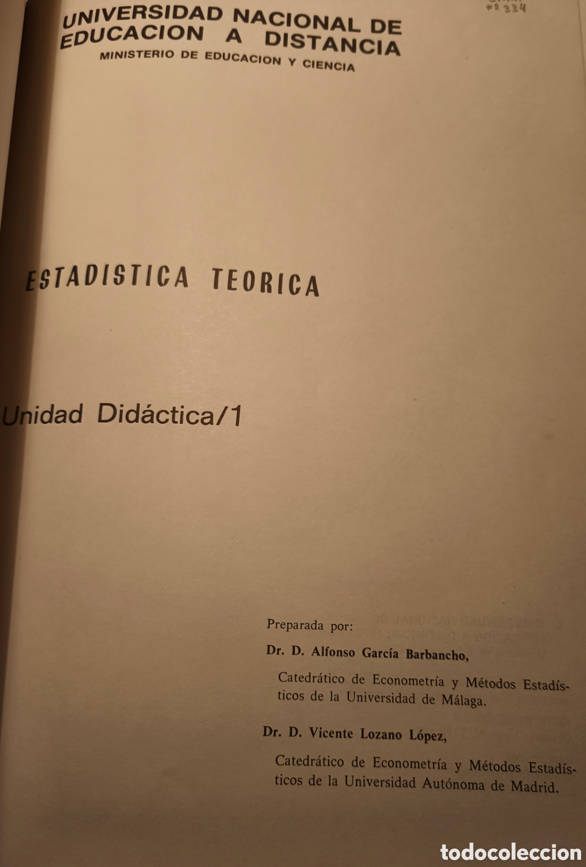 Libros de segunda mano: Estad&iacute;stica Teorica UNED curso 1976 - Foto 3