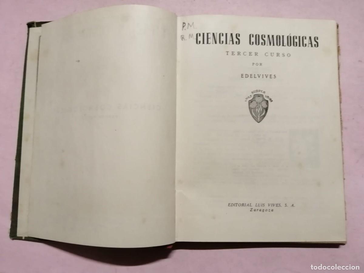 Libros de segunda mano: CIENCIAS COSMOLOGICAS, TERCER CURSO. EDELVIVES (1950) - Foto 2