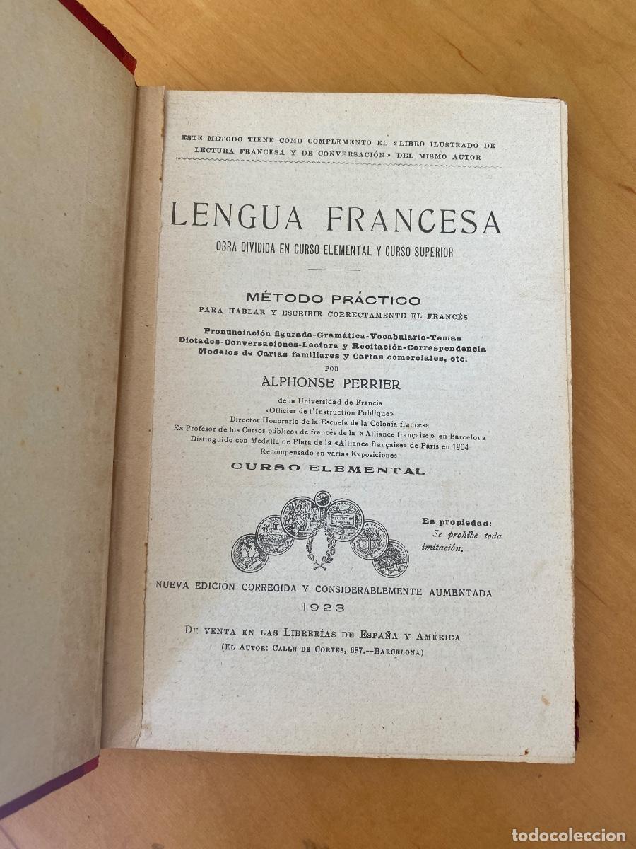 Libros de segunda mano: lengua francesa curso elemental y superior A. Perrier 1923 - Foto 2