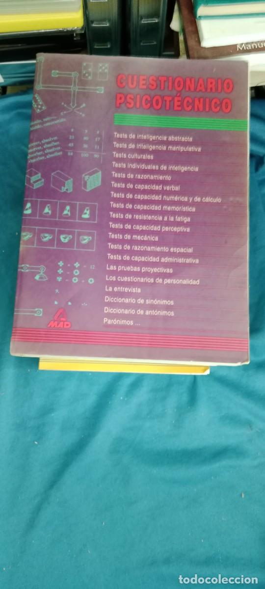Libros de segunda mano: CUESTIONARIO PSICOTECNICO MAD LIBRO M-80 - Foto 1
