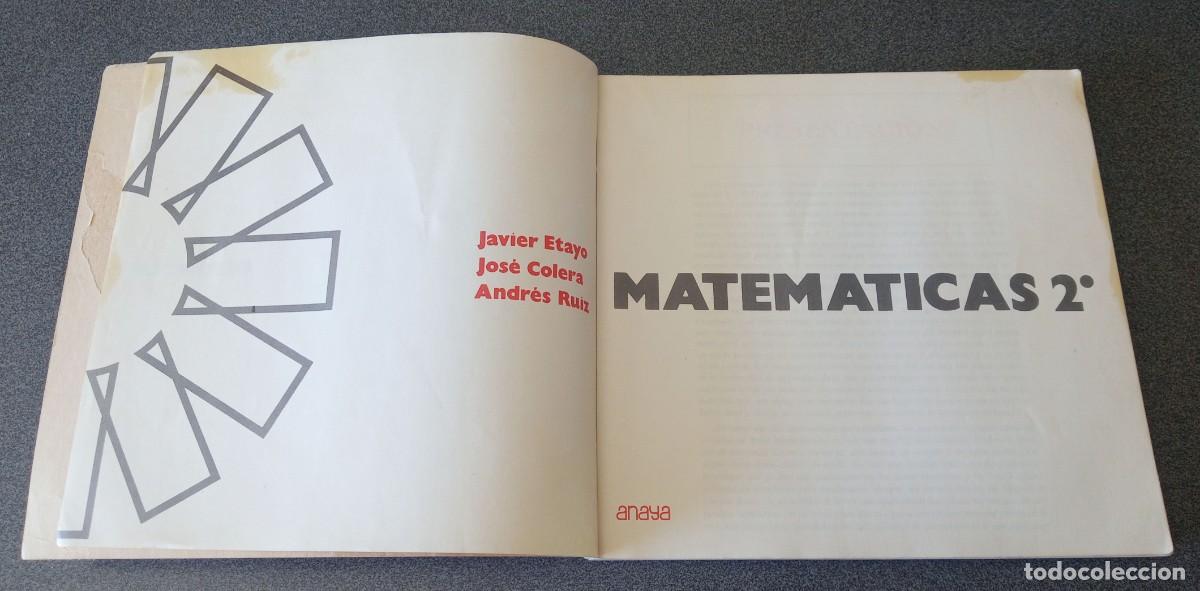 Libros de segunda mano: Matem&aacute;ticas 2 Anaya Javier Etayo - Foto 4