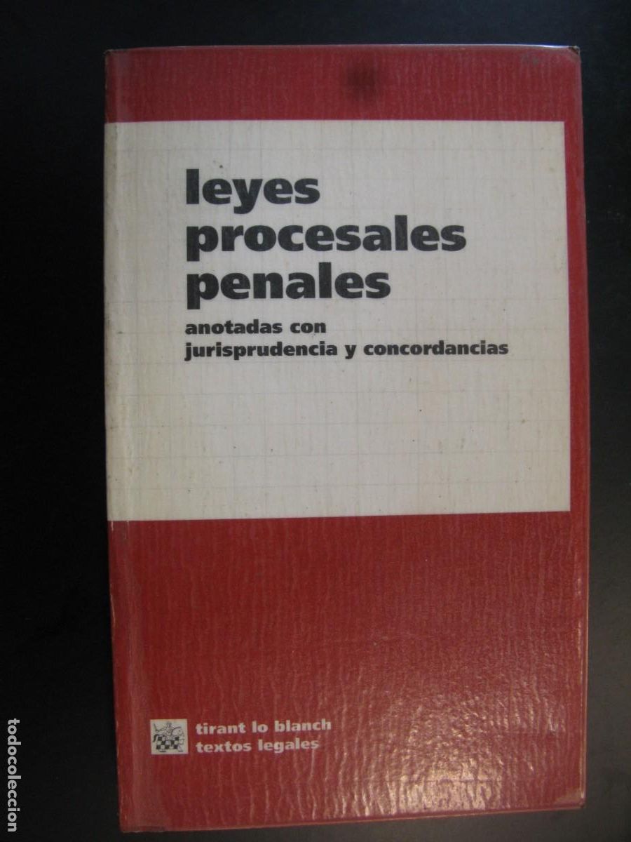 Second hand books: LEYES PROCESALES PENALES Anotadas con Jurisprudencia y Concordancias. Jurisprudencia del Tribuna S