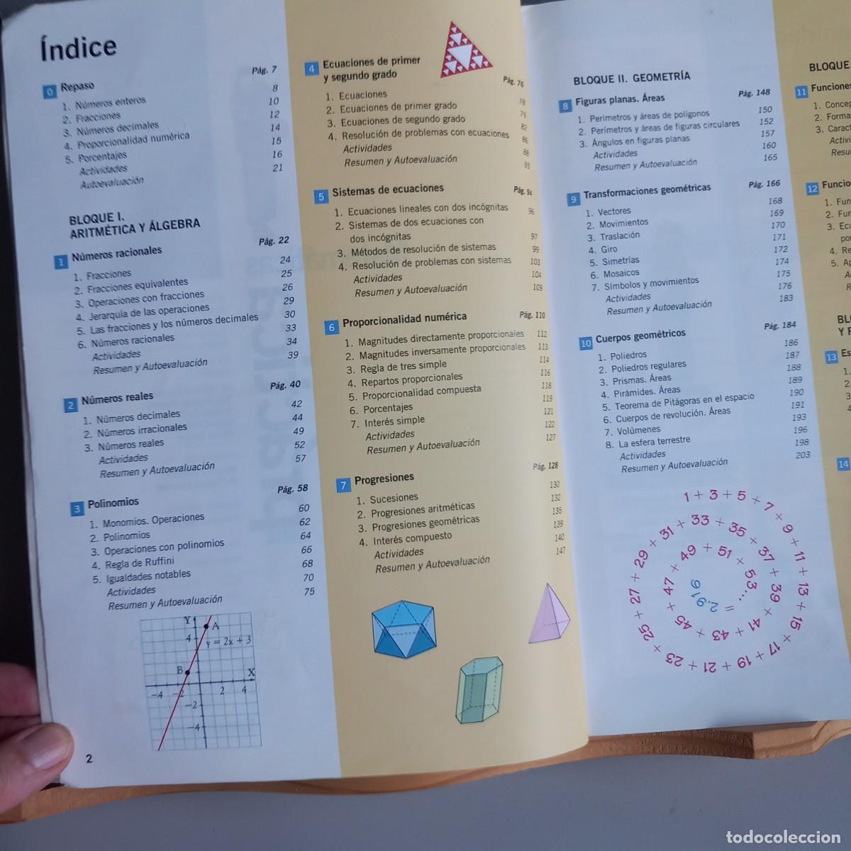 Libros de segunda mano: Matematicas 3&deg; ESO. Santillana - Foto 2
