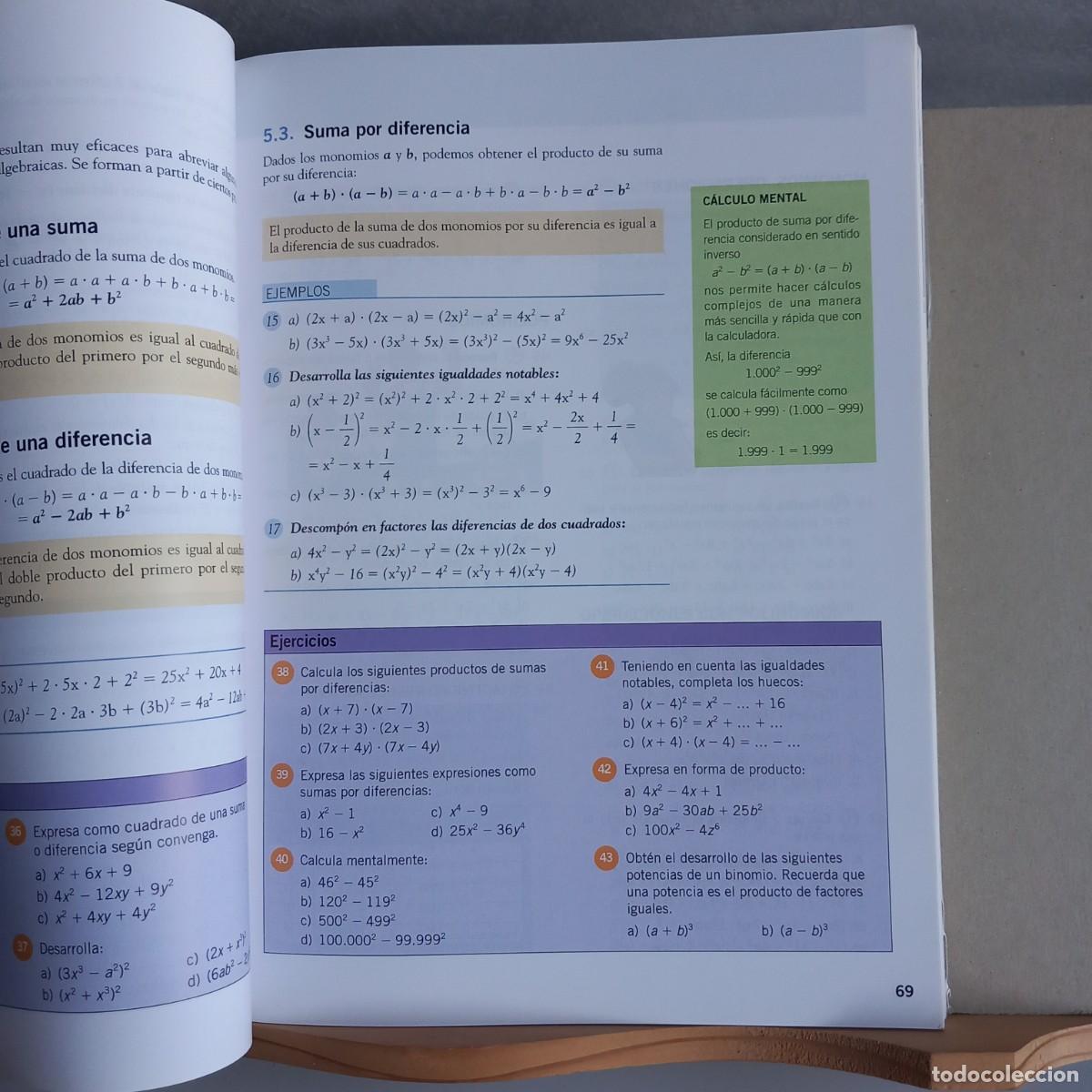 Libros de segunda mano: Matematicas 3&deg; ESO. Santillana - Foto 4