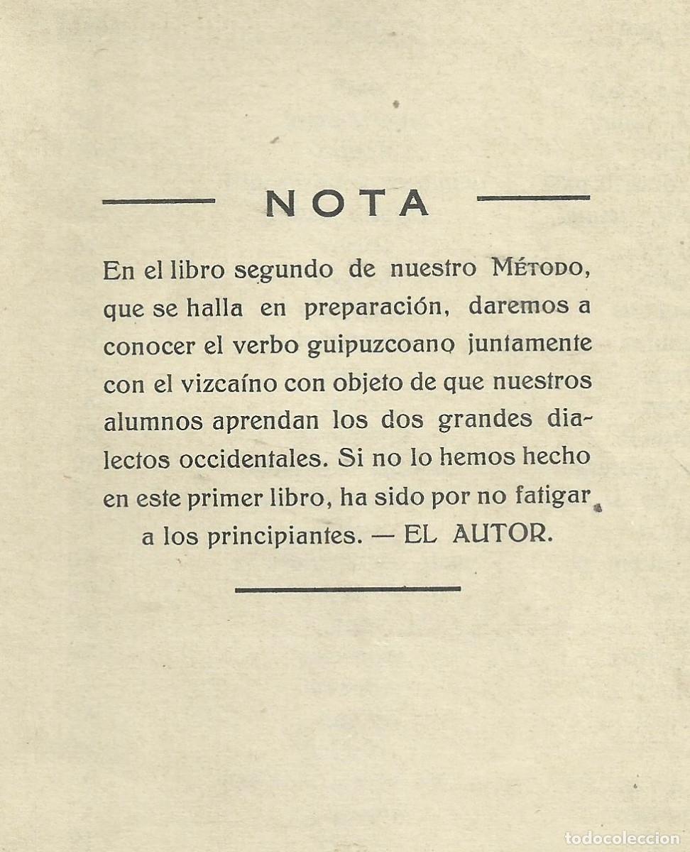 Libros de segunda mano: M&eacute;todo pr&aacute;ctico para aprender Vascuence. Bilbao 1925 , 142 p&aacute;ginas - Foto 6