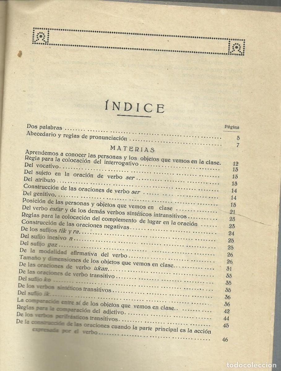 Libros de segunda mano: M&eacute;todo pr&aacute;ctico para aprender Vascuence. Bilbao 1925 , 142 p&aacute;ginas - Foto 7