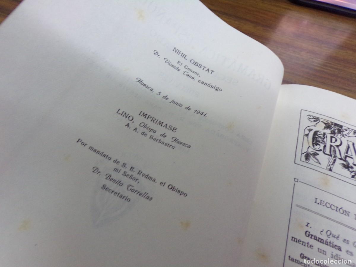 Libros de segunda mano: gram&aacute;tica espa&ntilde;ola segundo grado 1941 editorial luis vives - Foto 3