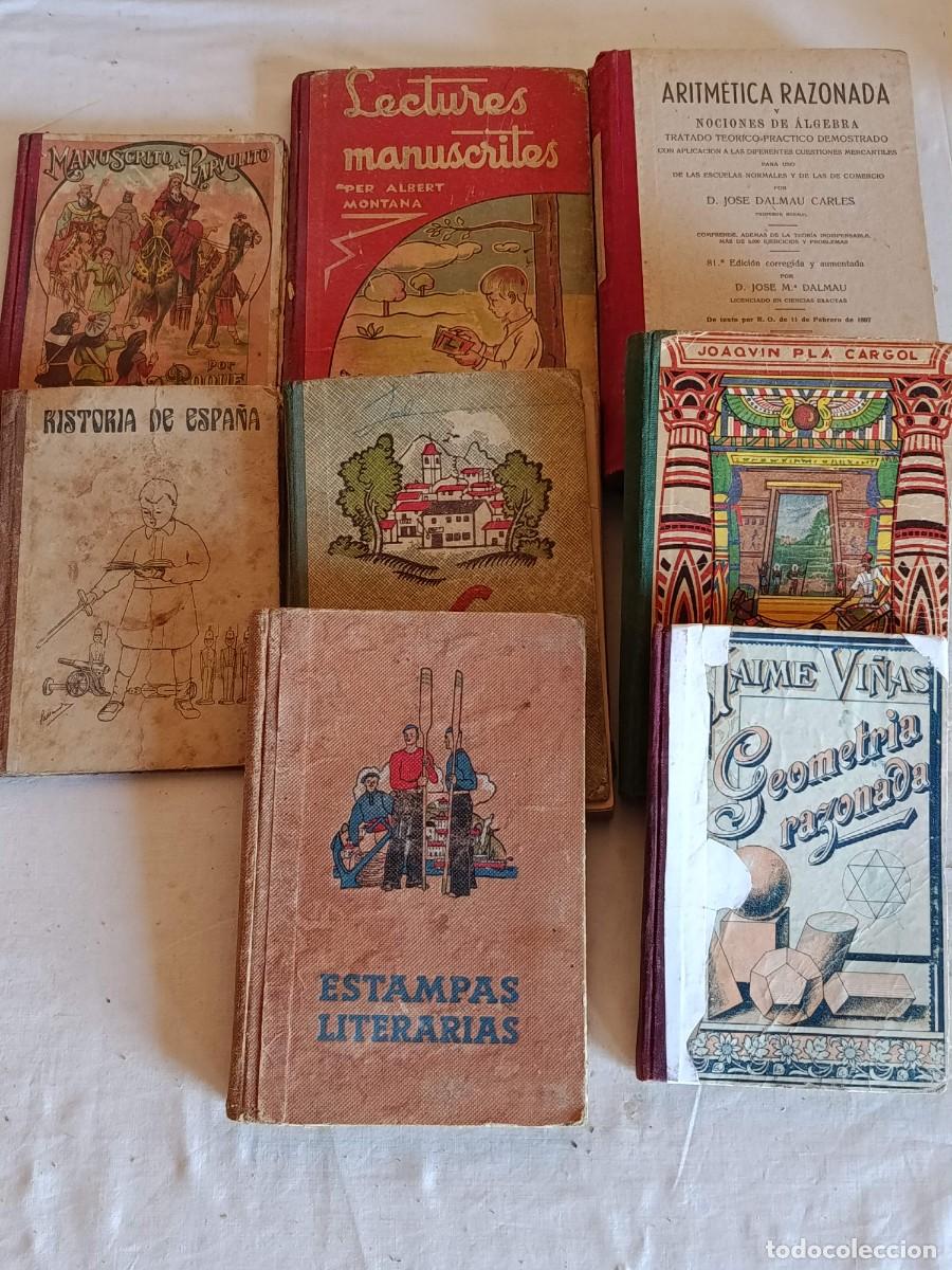 Libros de segunda mano: Lote 8 libros escolares antiguos