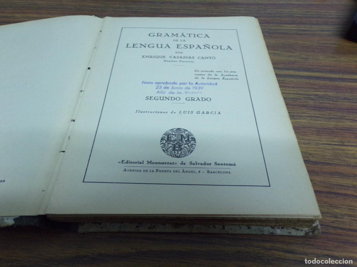 Libros de segunda mano: GRAM&Aacute;TICA DE LA LENGUA ESPA&Ntilde;OLA segundo grado - Foto 2