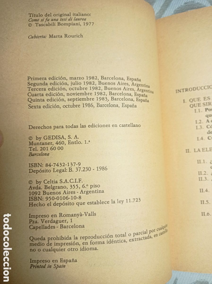 Libros de segunda mano: UMBERTO ECO. C&Oacute;MO SE HACE UNA TESIS. - Foto 3