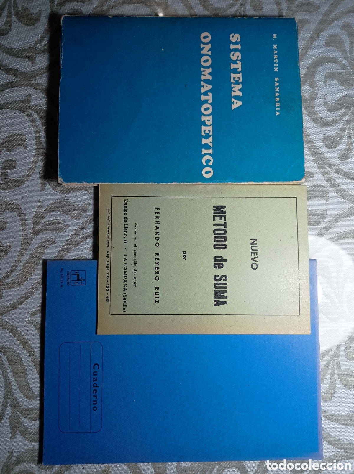 Libros de segunda mano: MATERIAL EDUCATIVO: M&Eacute;TODO DE SUMA (1965). SISTEMA ONOMATOP&Eacute;YICO PARA ENSE&Ntilde;AR A LEER. 3 CUADERNOS.