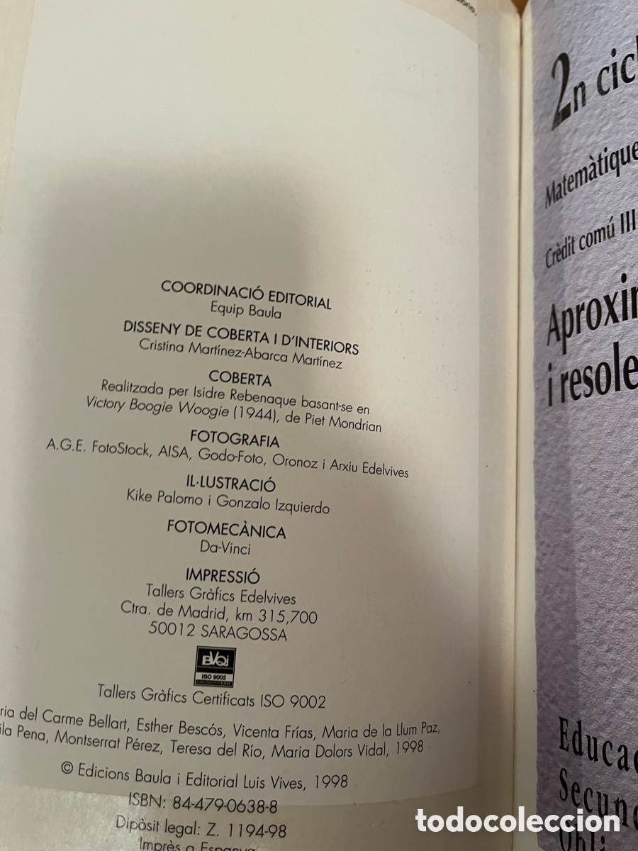 Libros de segunda mano: Matem&aacute;ticas ESO Baula: Resoluci&oacute;n y Deducci&oacute;n - Foto 3