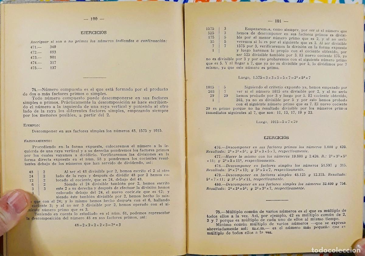 Libros de segunda mano: Curso Pr&aacute;ctico de Aritm&eacute;tica - Editorial Miquel 1965 - Foto 6