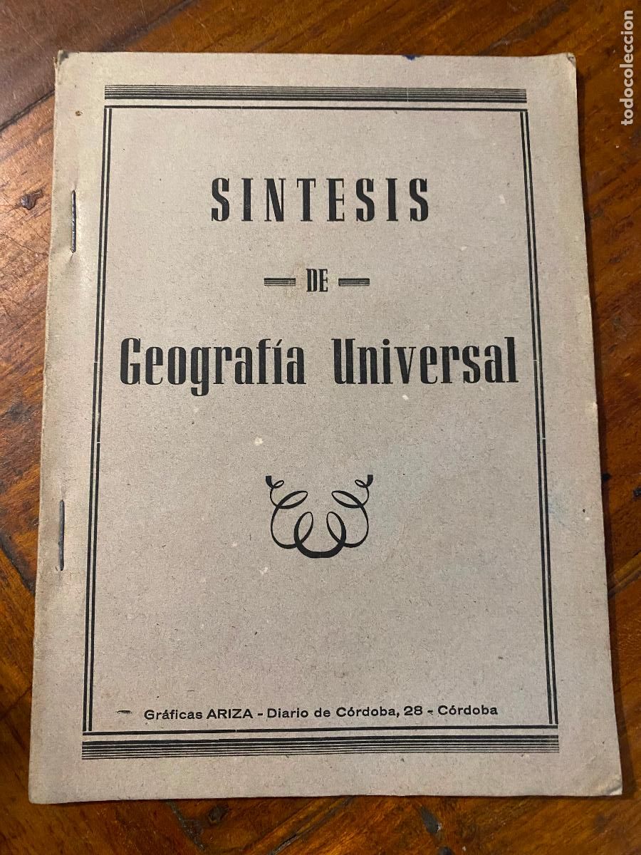 Libros de segunda mano: sintesis de geografia universal, grafica ariza, cordoba