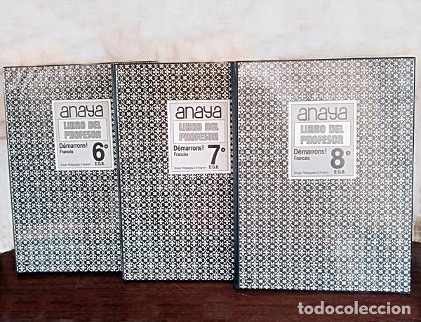 Libros de segunda mano: Libros de maestro de Anaya de franc&eacute;s, D&eacute;marrons! 6&ordm;,7&ordm;y 8&ordm; E.G.B.