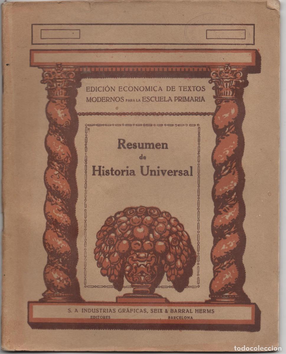 Libros de segunda mano: ROQUETAS CU&Ntilde;O SEMINARIO S. JOSE Y CU&Ntilde;O DEL OBSERVATORIO DEL EBRO RESUMEN HISTORIA UNIVERSAL MARZO 19
