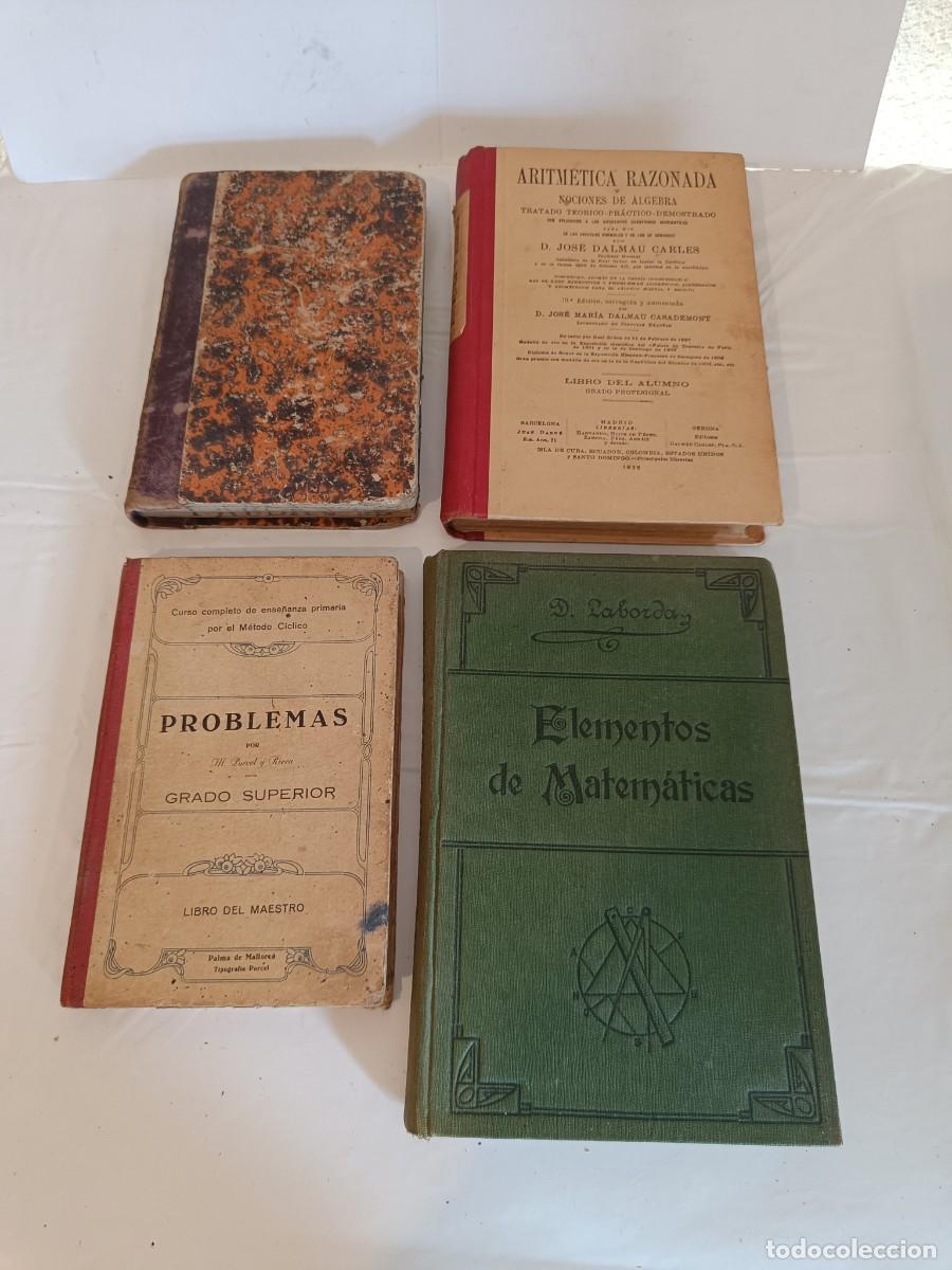 Libros de segunda mano: Lote 4 Libros Matem&aacute;ticas Antiguos (1867-1929) - V&aacute;zquez Queipo, Dalmau, Porcel.