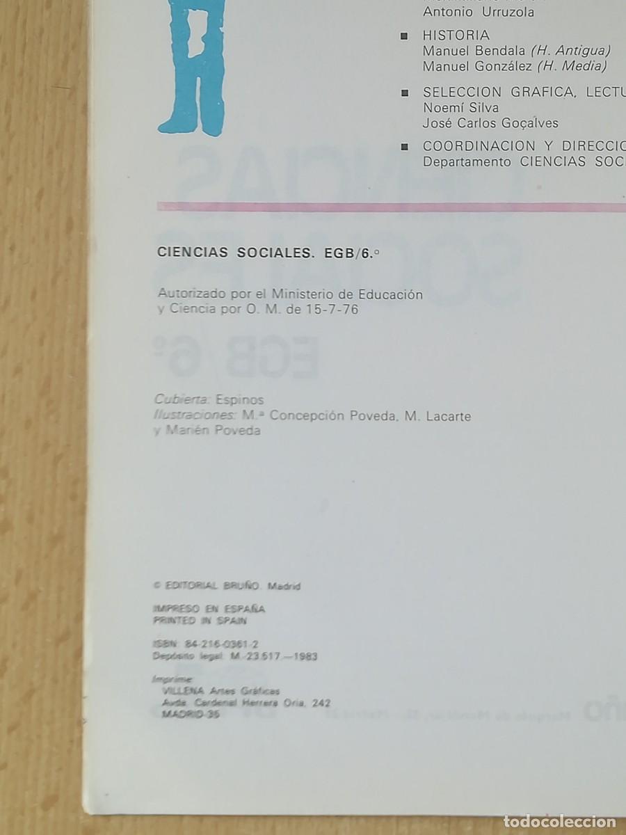 Libros de segunda mano: Ciencias sociales 6&ordf; EGB. Editorial Bru&ntilde;o. - Foto 7