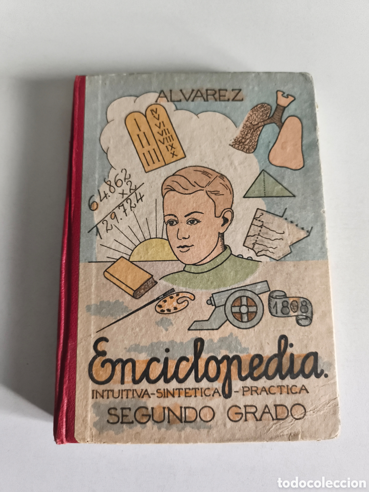 Libros de segunda mano: Antigua Enciclopedia Alvarez segundo grado 1957, en perfecto estado