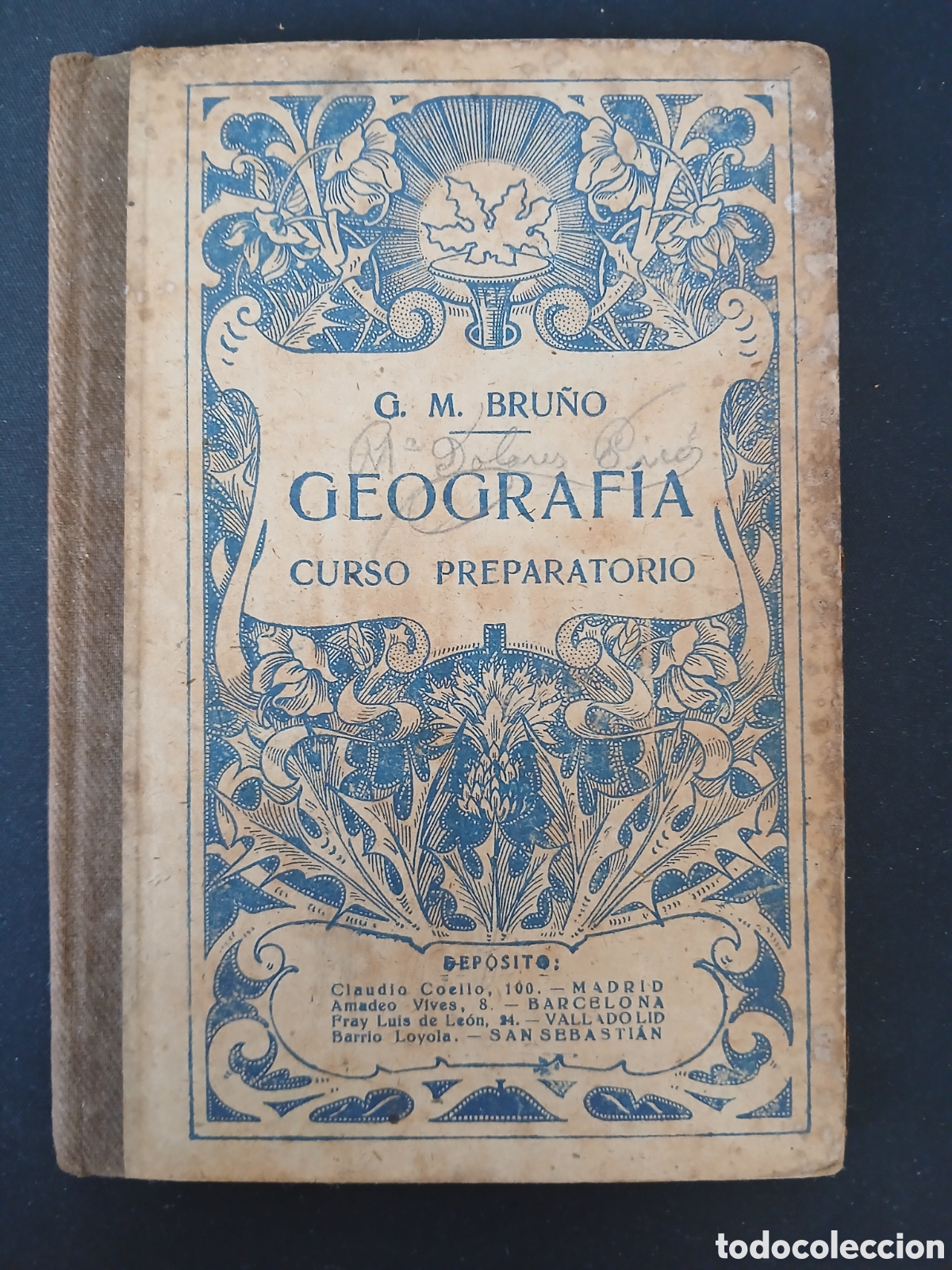 Libros de segunda mano: GEOGRAF&Iacute;A - 1947 - GRADO PREPARATORIO - G.M.BRU&Ntilde;O
