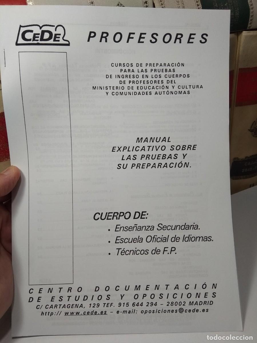 Libros de segunda mano: PROFESORES. CUERPO DE: ENSE&Ntilde;ANZA SECUNDARIA. ESCUELA OFICIAL DE IDIOMAS. TECNICOS DE F.P.