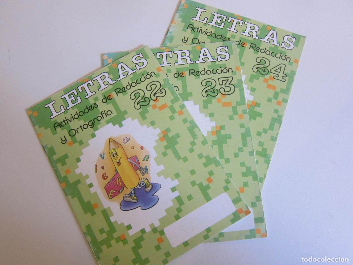Libros de segunda mano: LETRAS. ACTIVIDADES DE REDACCI&Oacute;N Y ORTOGRAF&Iacute;A 22, 23 Y 24 (EDELVIVES) 3 UD. INFANTIL LIBRO
