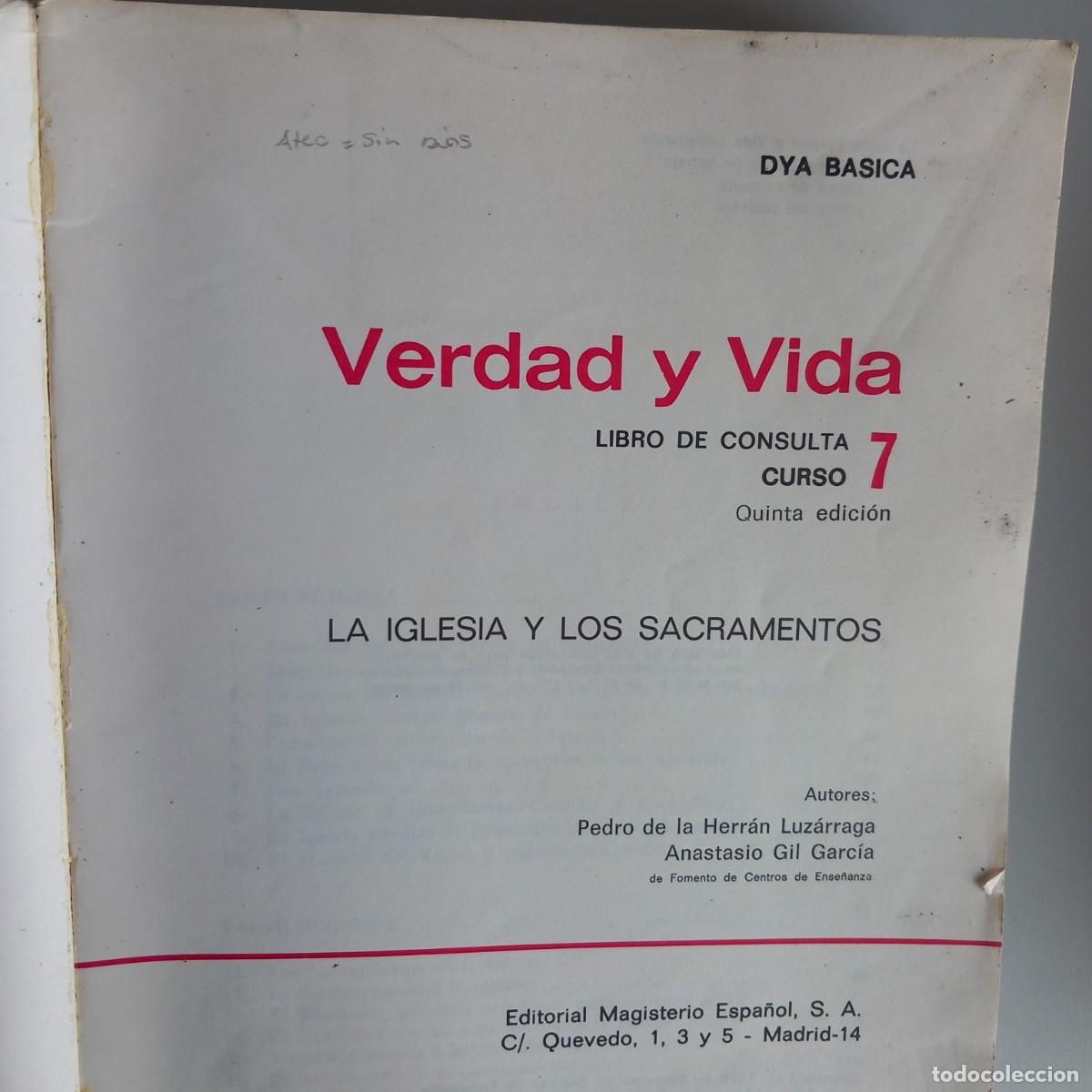 Libros de segunda mano: VERDAD Y VIDA 7. Ed Magisterio - Foto 2